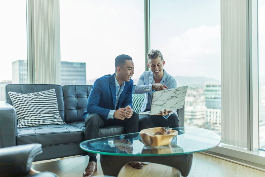 Business consultants discussing in an office